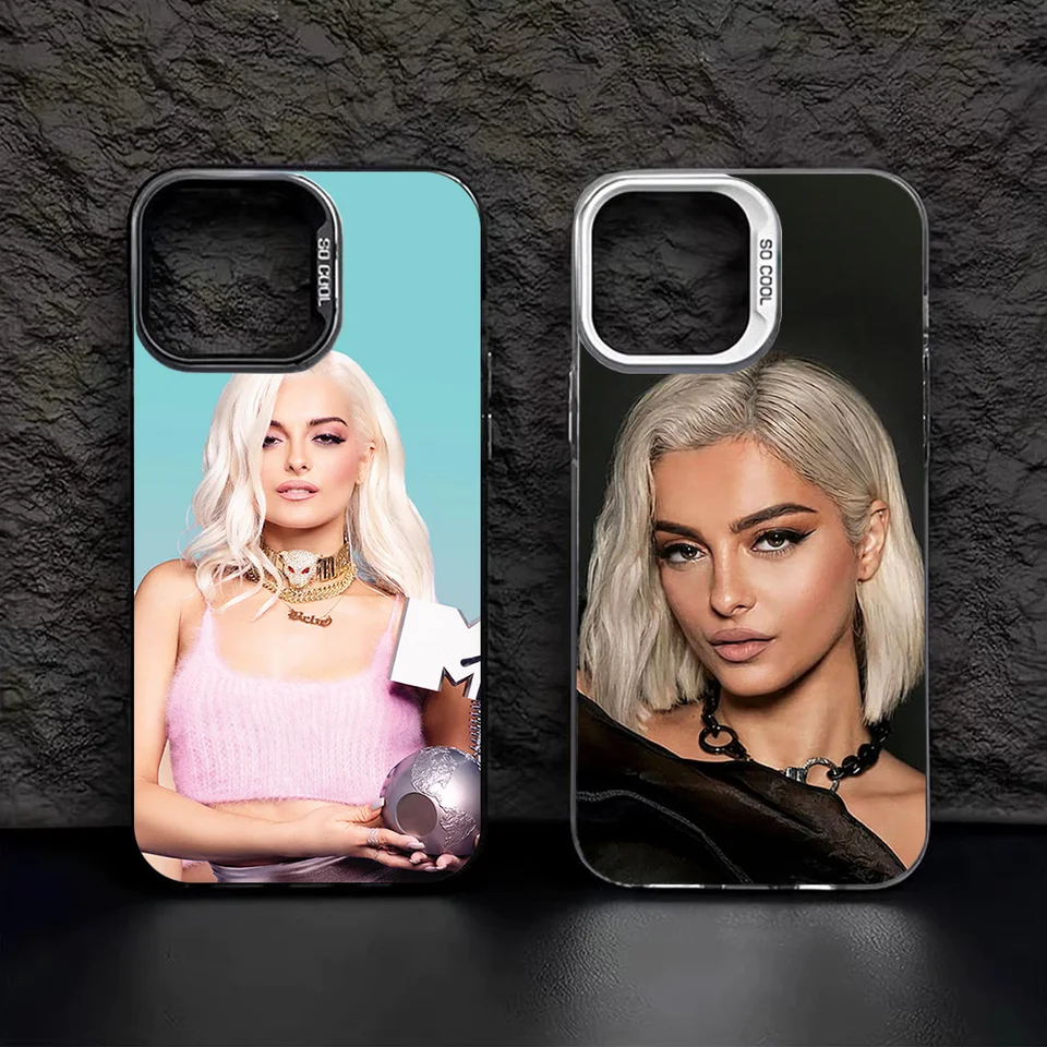 Spevák B-BEBE R-Rexha IMD farebný telefónny puzdro strieborné kryt