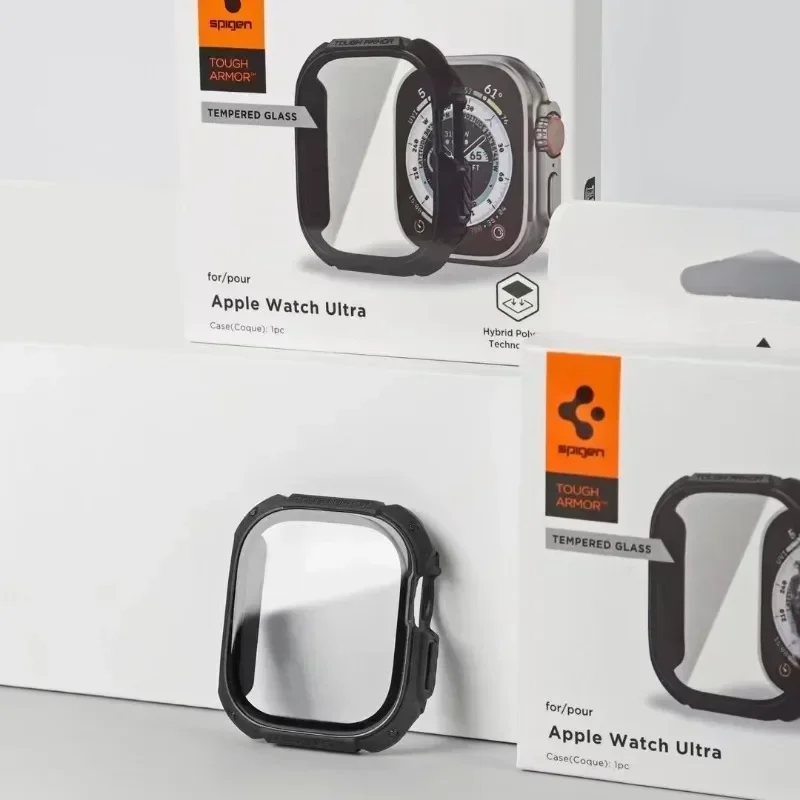 SPG Tvrdé brnenie tenké tvrdé puzdro PC+temperované sklo pre Apple Watch Series 7/6/SE/5/4 (49 mm 41 mm 45 mm 44 mm 40 mm)