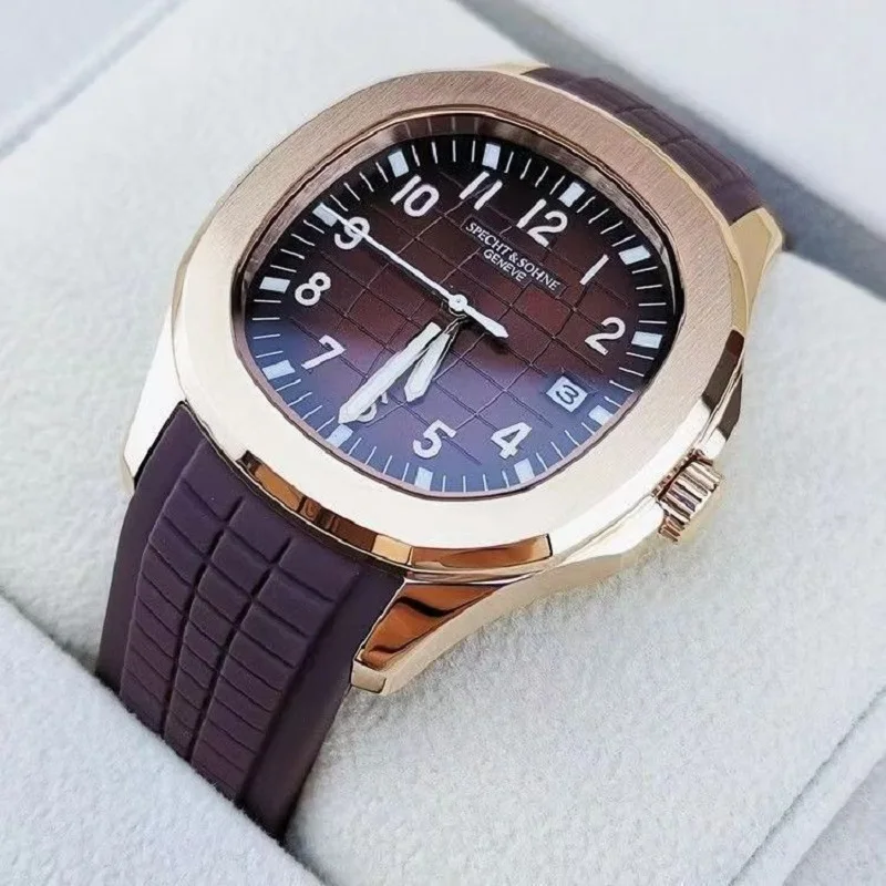 SPHT & Sohne Sports and Leisure Luxury Automatic Mechanicalwatch Miyota8215 Movt 5167 Gumový remienok 50 metrov vodotesné obchodné hodinky