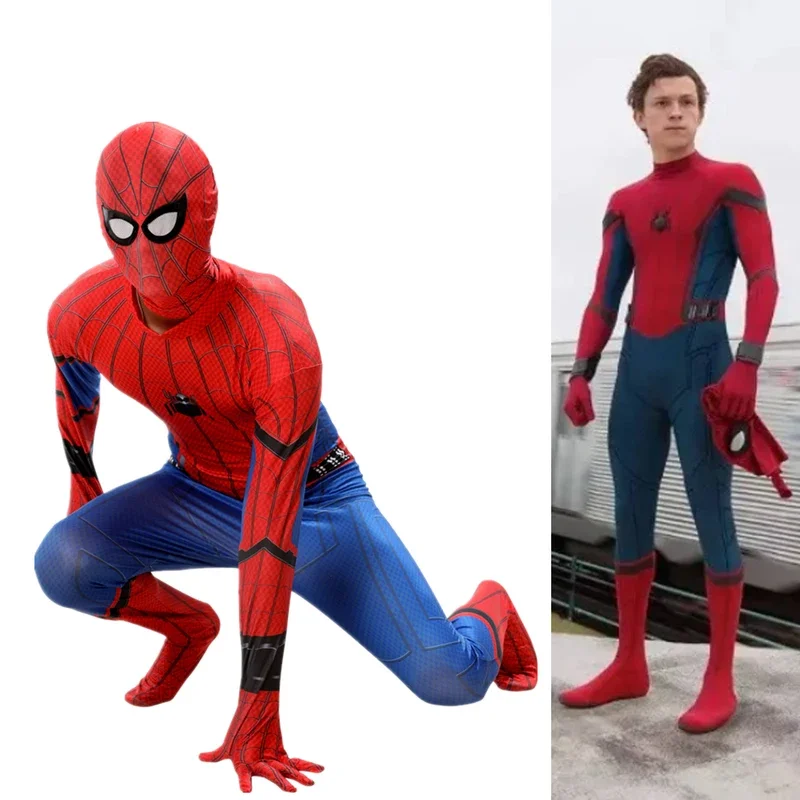 Spider Man Celé telo kostým s filmom Cape Marvel Homecoming superhrdina Cosplay Stark Suit Boys Fantasy rola Play spandex