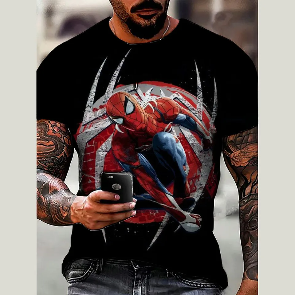 Spider-Man Classic 3D tlač priedušnej Disney T košele Men ženy s krátkym rukávom Príležitostný štýl letné ležiace streetwear tričko Tops