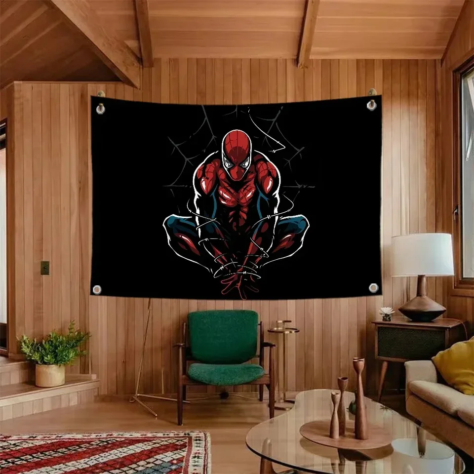 Spider-Man Funny Flags for Izby Wall Flag Garáž dekorácie Domáce dekorácie Bannery vonkajšie dekorácie pirátske spálne