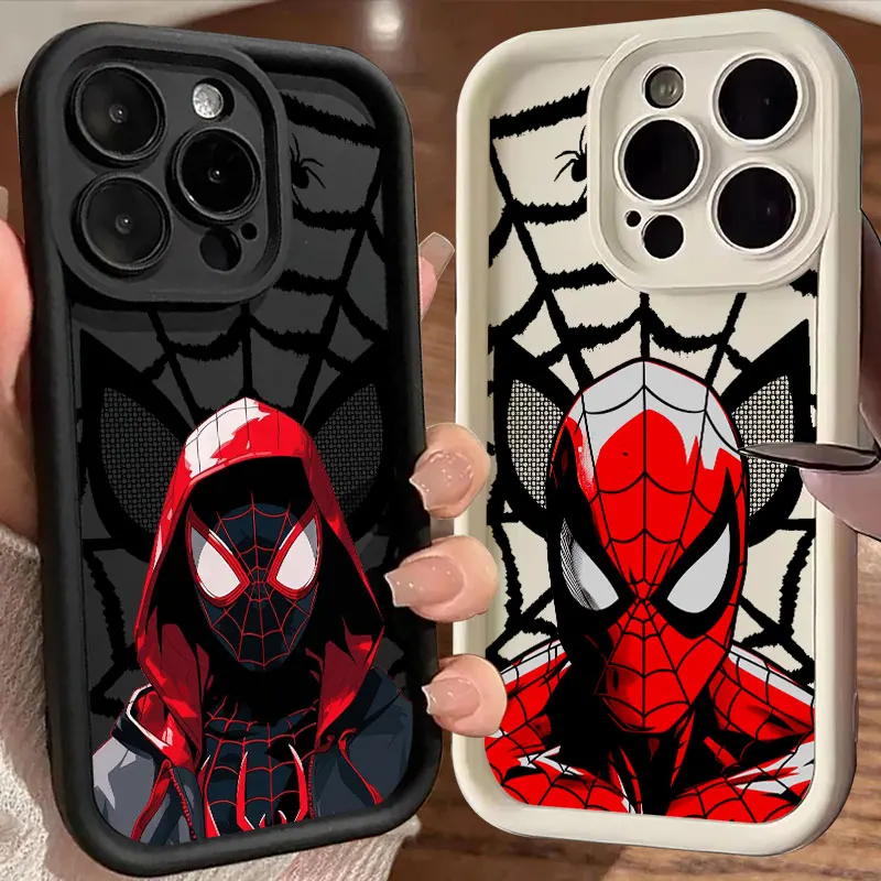 Spider-Man Miles Morales Marvel telefónny puzdro pre iPhone 16 prípady iPhone 15 14 13 12 Mini 11 Pro Max 16 Plus 15Pro Shockproof Cover