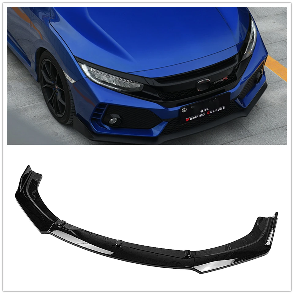 Spiler Honda Civic X FC 10th Gen 2016-2020 4 Door Sedan Gloss Black/uhlíkové vlákno Look Blade Look Look Look Look Look