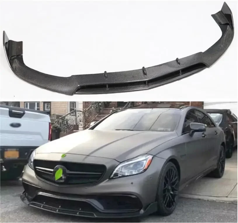 Spiler s uhlíkovými vláknami SPOREPLESPLITY ŠTÍTVA ŠTÍTVA FOG Svetlo vzduchový vetrací kryt pre Mercedes Benz CLS63 AMG W218 2015 2016 2016 2017