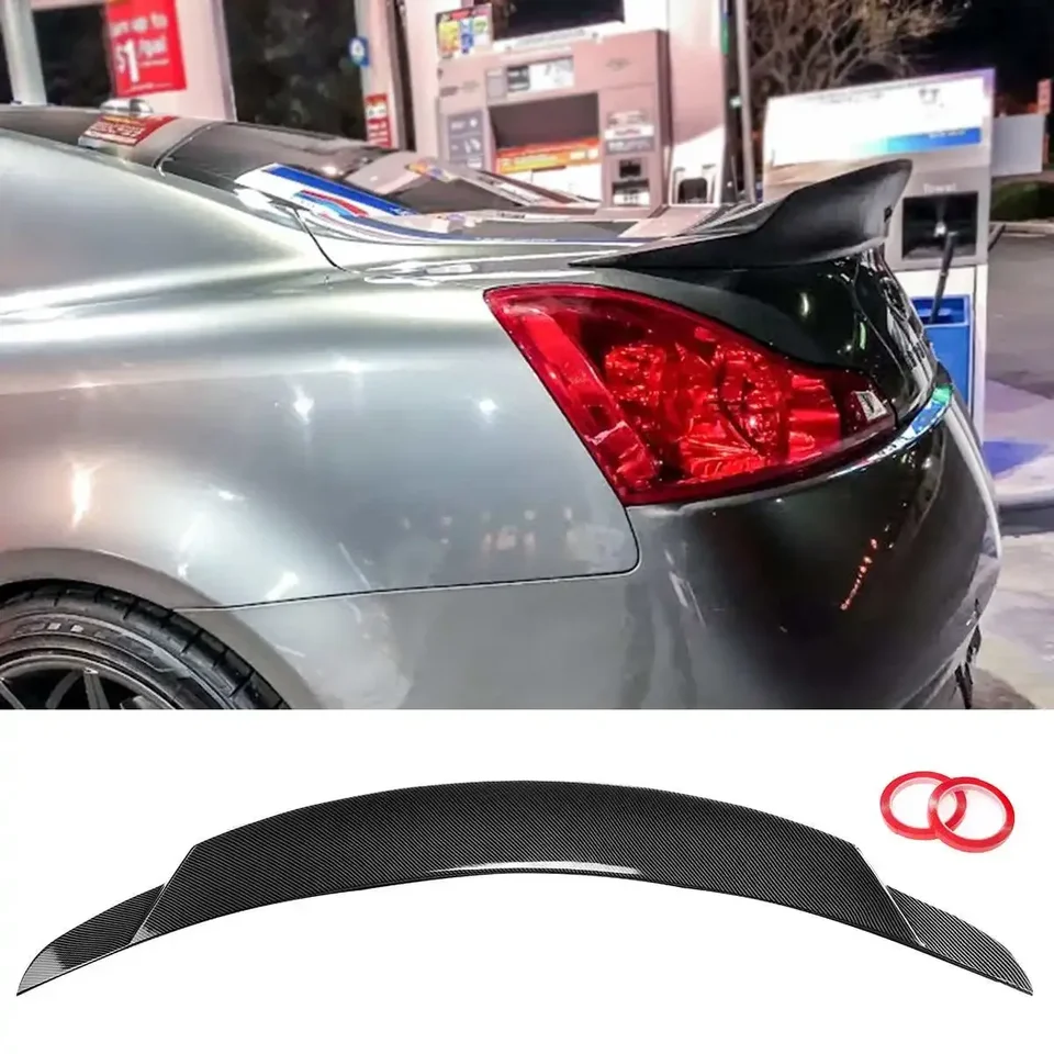Spiler zadný spojler zadného spojlera Carbon Fiber Car pre infiniti g sériu G37 V36 Q60 2 dvere kupé model 2008-2013