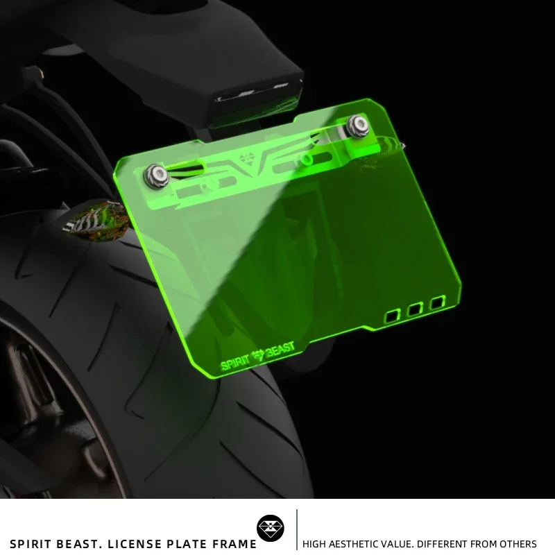 Spirit Beast Motocykle Univerzálna poznávacia značka Rámy priehľadná poznávačka držiak akrylové zadné poznávacie značky Rám