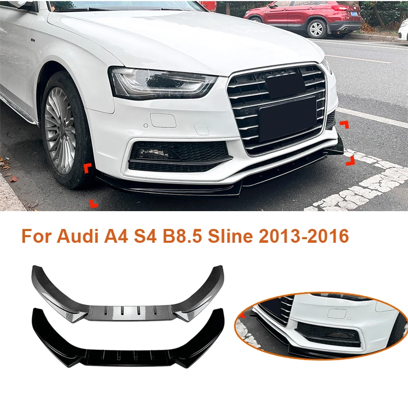 Splitter Splitter Lip na predný nárazník pre auto pre Audi A4 S4 B8.5 SLINE 2013-2016
