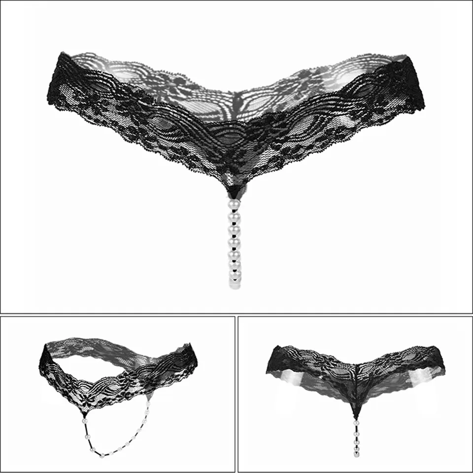 Spodná bielizeň Y2K pre ženy, ktorá láka otvárania crotch erotický perl -režisér sexy čipkované sieťové priehľadné nohavičky s hodvábnym dizajnom pre ženy