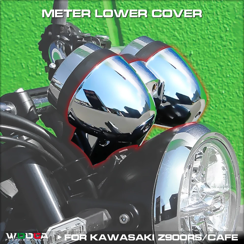 Spodný kryt merača pre Kawasaki Z900RS / CAFE 2018-2024 Prístrojová doska Pletená chrómová pokovovanie merača nižšia puzdro