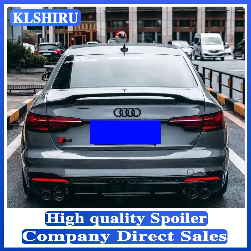 Spojler veka trupu Lesklý čierny fit pre Audi A4 B9 K Style Fiber Zadný kufrový spojler topánka Krídla 2017 2018 2019 2020 2021