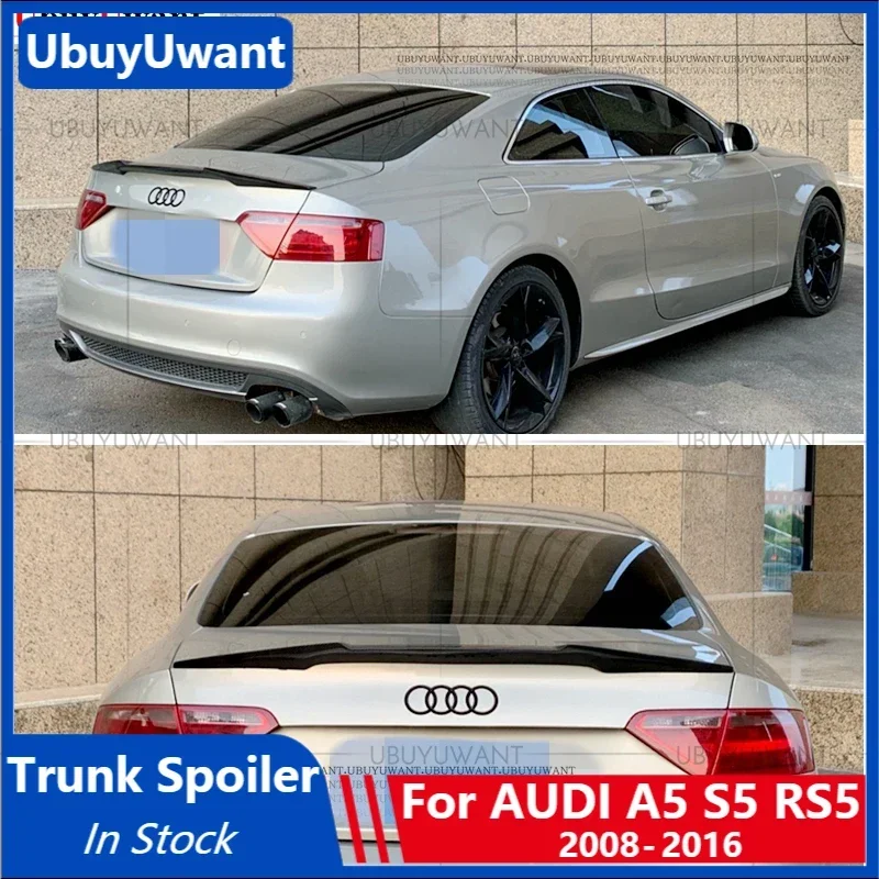Spojler zadného kmeňa zadného kmeňa uhlíkových vlákien pre Audi A5 B8 2 Dvere 2008 - 2016 A5 Sportback Coupe Car Tail Wing Spoilers M4
