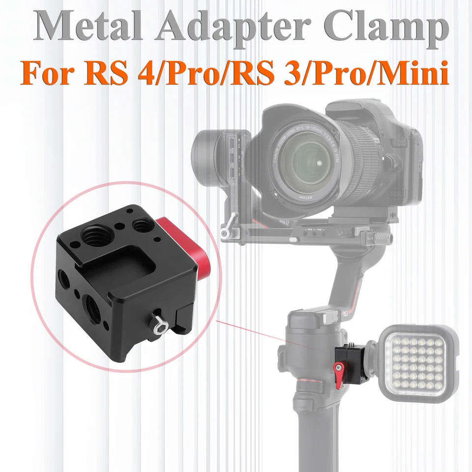 Spona z kovového adaptéra pre DJi RS 4/Rs 4 Pro Ronin Stabilizer Aluminium Zliatina sklzu Rozširovanie klipov pre DJi Rs 3/Rs 3 Pro