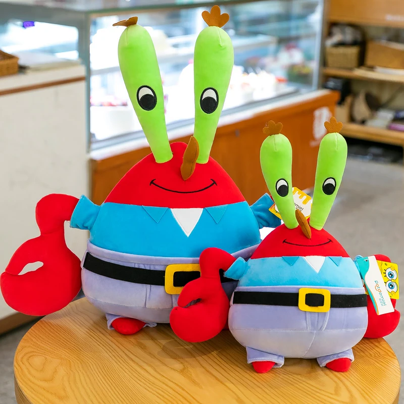 SpongeBob plyšové bábiky kawaii anime figúrky vianočný darček kapitán Eugene H. Armor abs krabs hračky pre deti vankúš Halloween dieťa