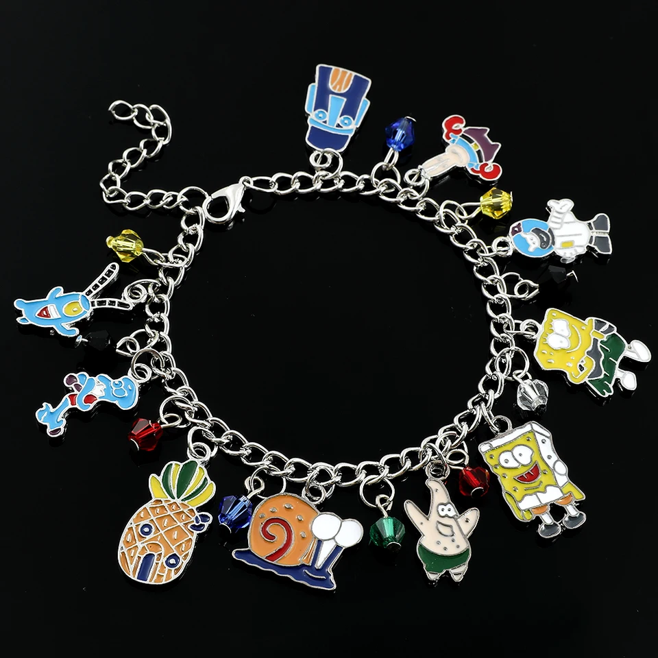 SpongeBob Squarepants Charms for Catchety Link reťazové náramky pre ženy darček darček módne šperky doplnky