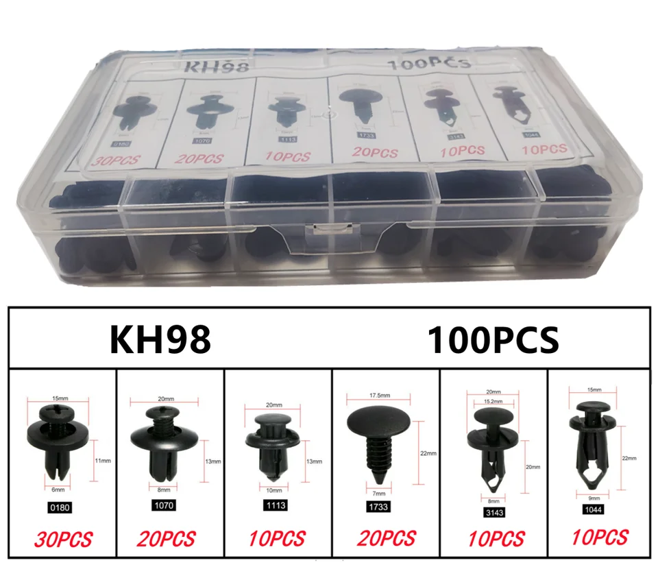 Sponk na sponu zmiešaný automobil Body Pusher Pin Pin Nivet Bumper Dvere pre Citroen C2 C4 C5 C4L C3 Saxo XSara Picasso