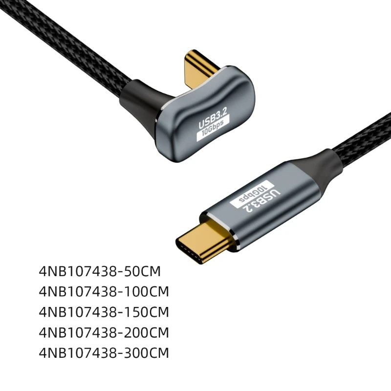 Spoľahlivý dvojitý koniec USB C kábel PD100W USB C až USB C Nabíjacie drôtové vedenie prenos údajov pre prenos prenosných počítačov, tabliet
