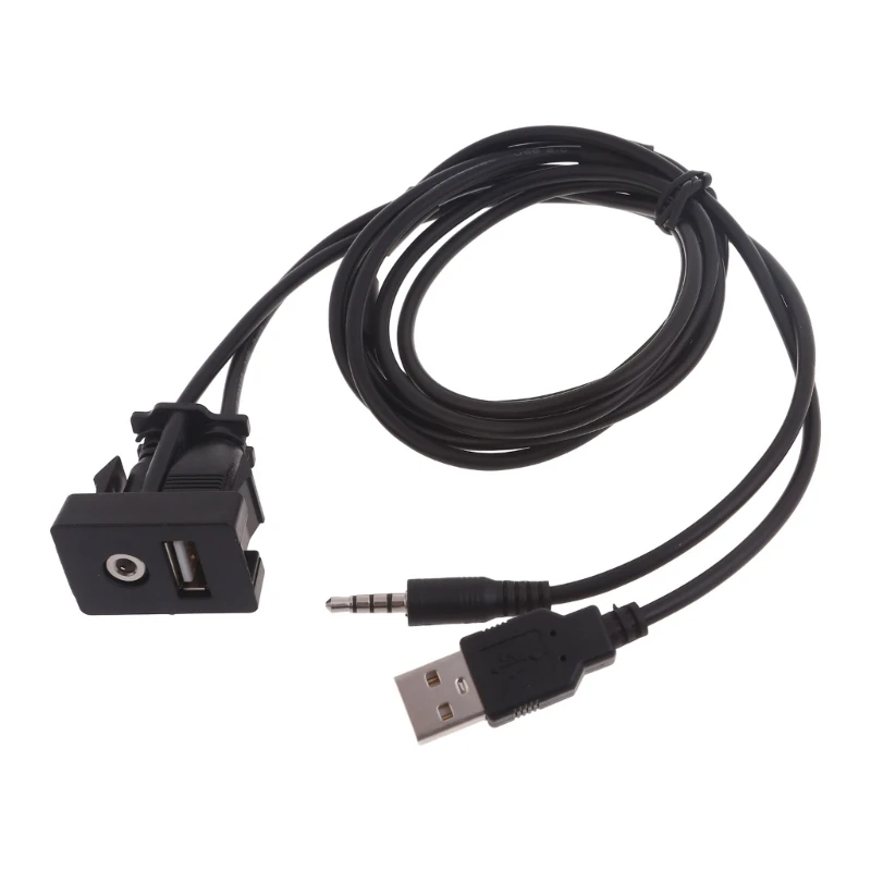 Spoľahlivý USB Flush pripojenie k káblovému panelu Montáž USB 3,5 mm port 100 cm