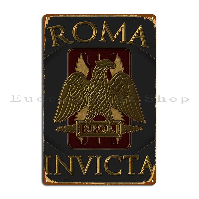 Spqr Roma Invicta Empire kovová značka maľba Designs Cinema Wall Decor Wall nástenná maľba cínový znak plagát