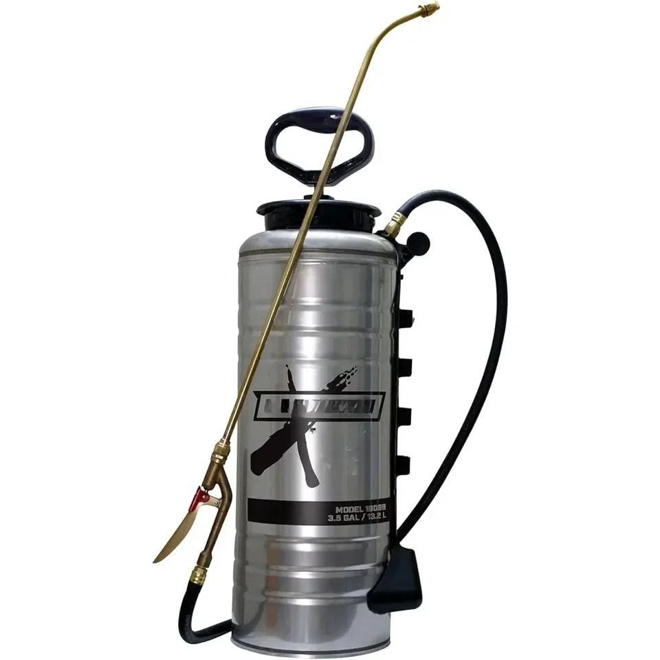 Spray, 3,5 galónovej priemyselnej nehrdzavejúcej ocele, s mosadzným čerpadlom/tyčou/dýzou, betónovým sprej