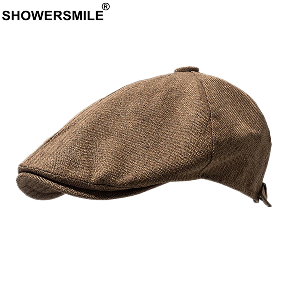 Sprchymile linen baret klobúk jarné leto letné dámske spravodajstvo britský retro kačica jazdecké klobúky bavlna značka Flat gorras