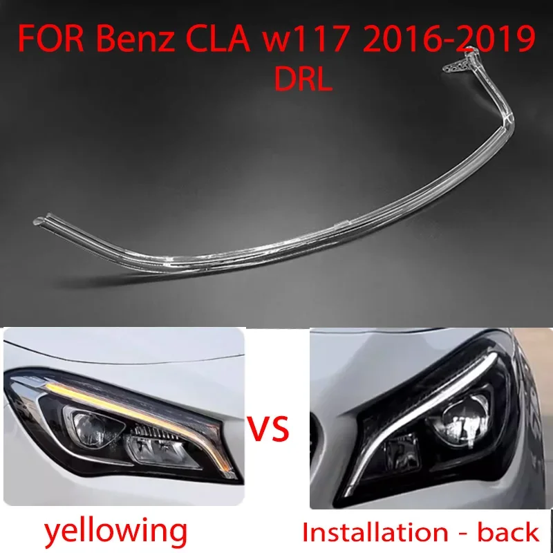 Sprievodca svetlomerským svetlomerom Denná bežecká trubica denná bežecká lišta pre Mercedes-Benz W117 CLA 2016-2019 DRL