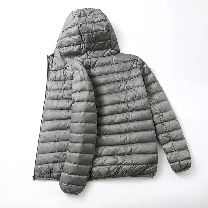 Spring Autumn Fashion Brand Ultra Light Duck Down Jacket Pánske Kórejské streetwear Feather Coat s kabátom dole sako teplé muži oblečenie