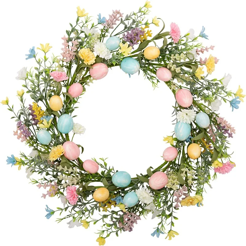 Spring Eggs Viece kreatívne umelé girlandu zavesenie príveskov predných dverí veranda uvítať podpis Farmhouse Holiday Home Decor