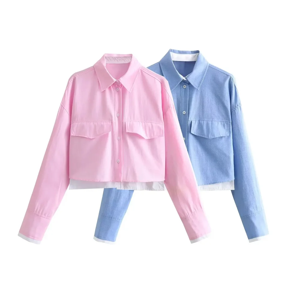 Spring Women Nadmernised Pattwork Oxford Tirla