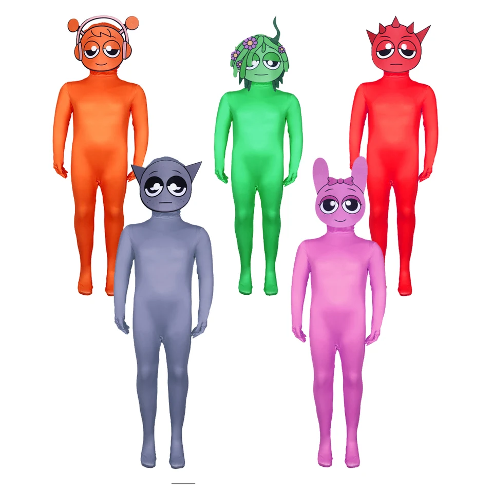 Sprunki Incredibox Cosplay kostým Kid Kid Monster Horror Game Cloreting Creative Vianoce pre dospelých na večierok