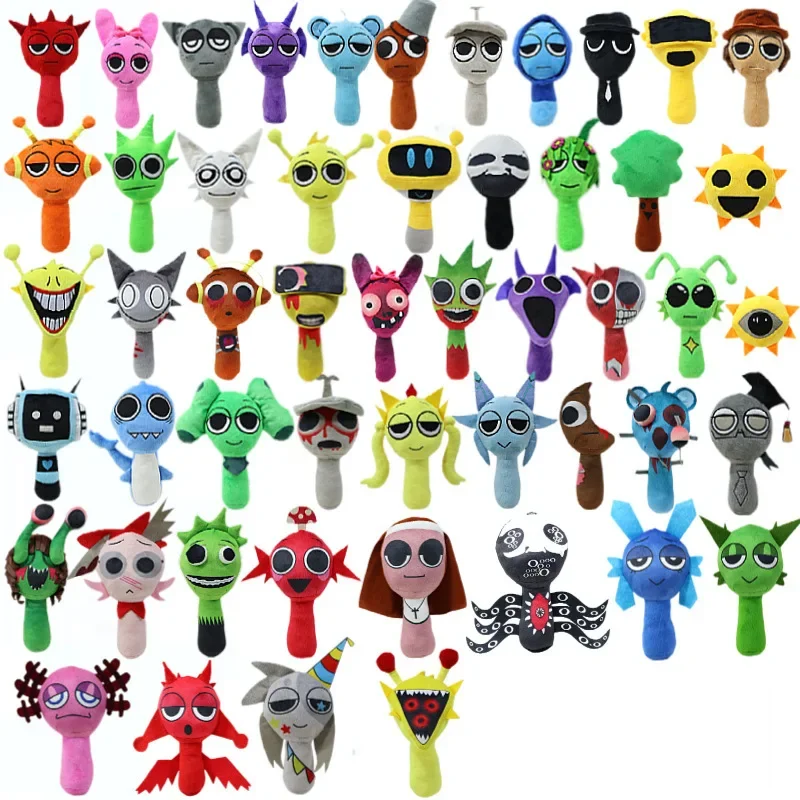 Sprunki plyšové hračky Sprunki Incredibox Plys Doll Doll Sprunki Game Cartoon vankúš Keti narodeniny darčeky Darčeky plnené vianočné darček