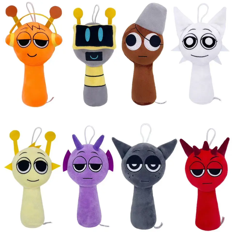 Sprunki plyšové plyšné bábiky hračky hračky karikatúry roztomilé mäkké vypchávky Incredibox vankúš