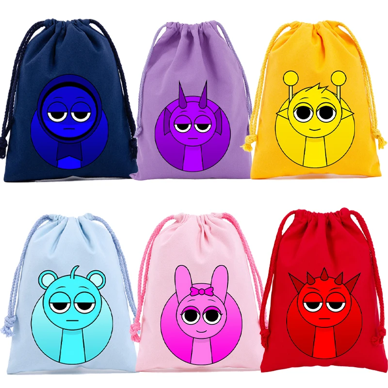 Sprunkis Boys Girls Child Detské tašky Karikatúra anime tlačené detské úložné tašky Tote Bag Deti Kabelka Roztomilé módne darčeky