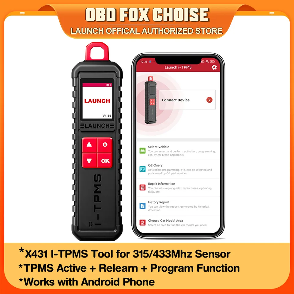 Spustite X431 I-TPMS TIRE DETEKTER DETEKTOR RUCTEKLY X-431 TSGUN Sensor Activator Učenie programova