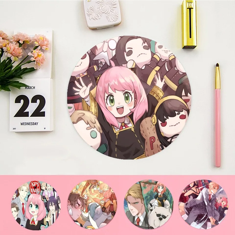 Spy x Family Animeanti-Slip Round Round Big Propation Stole Mat Student MousePad počítačové klávesnice Pad Games Pad pre koberec myši s myšou