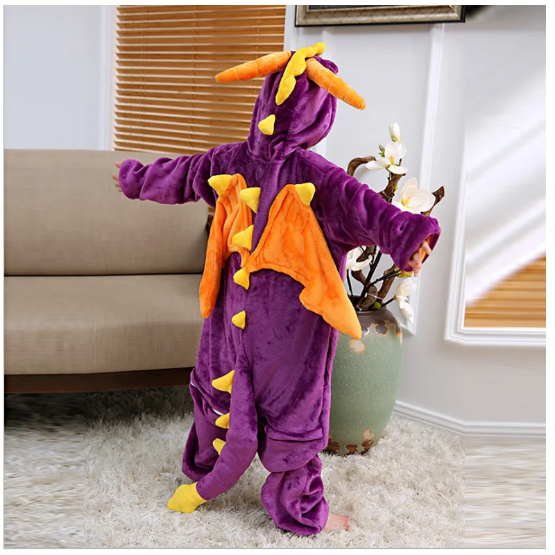 Spyro pyžamá deti Cosplay kostýmy Purple dragon onesie pre unisex Dance Fancy pyžamy Party