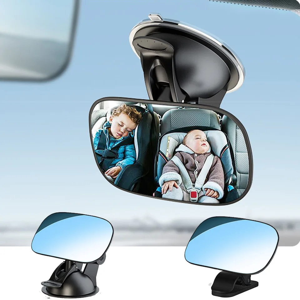 Spätné zrkadlo automobilu široké Zrkadlo Bezpečnostné zrkadlo pre dojčenské sedadlá v čelnom skle
