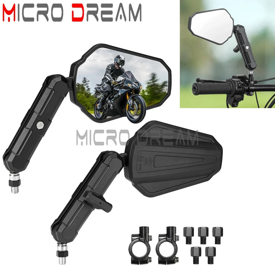 Spätné zrkadlo motocykla 8 mm 10 mm vlákna 7/8 '' 22 mm riadidlá bočné zrkadlo pre Royal Enfield Himalayan Westwind Adventure Adv Adv
