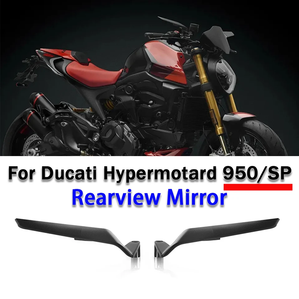 Spätné zrkadlo motocyklov pre Ducati Hypermotard 950 2019 2020 Hypermotard 950 SP 2022- neviditeľné zrkadlo Rotatovateľné bočné zrkadlá