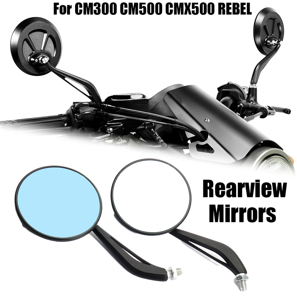 Spätné zrkadlo motocyklov pre Honda CMX 500 CMX500 Rebel CM300 CM500 CM 500 300 Rebel Zadné zrkadlá okrúhle bočné zrkadlá
