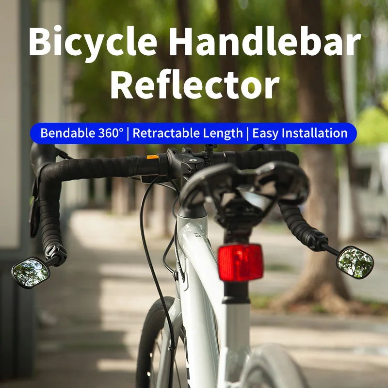 Spätné zrkadlo RRSKit Bicycle 360 ​​stupňov nastaviteľné otáčané zrkadlo MTB Road Cycling Rovidič