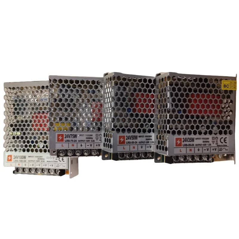 Spínací napájací zdroj série LRS 35W 50W 75W 100W 110V/220V AC/DC 24V Industrial Ultra-tenký SMPS Single Output Switching