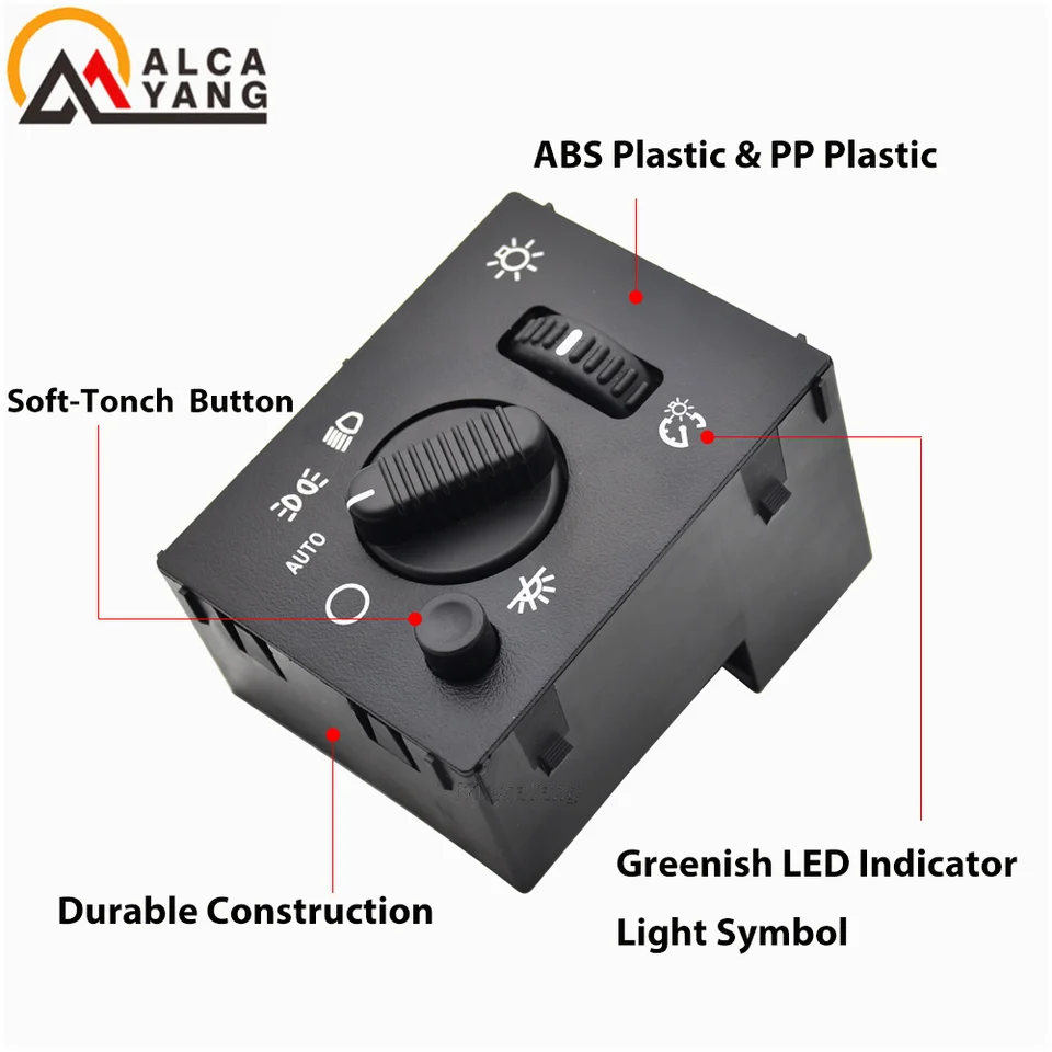 Spínač Dimmer pre svetlomet pre 03-07 Chevy Silverado 1500 2500 GMC Sierra Yukon 15194803 19381535 D1595G pre Cadillac Escalade Esv