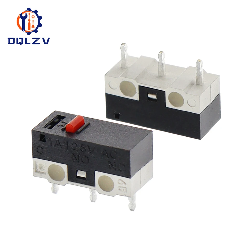 Spínač myši mini mikroplatnený spínač tlačidla 3pins 1a 125V AC