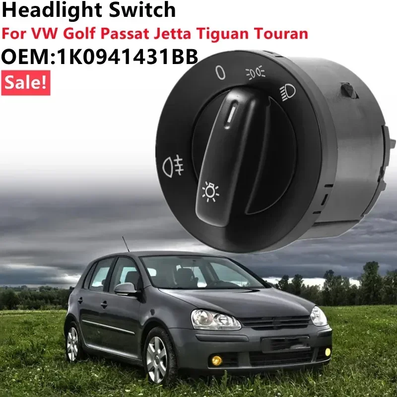 Spínač ovládacieho spínača svetlometov FOG Light Gomb pre Volkswagen VW Golf MK5 MK6 Passat B6 Jetta 5 6 Tiguan Touran Caddy EOS 1K0941431BB