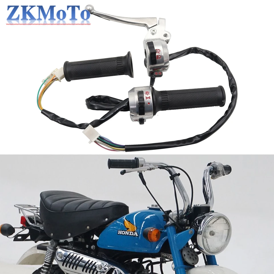 Spínač pravého a ľavého motocykla a rukoväte rukoväte 22 mm pre Honda Z50A Z50A Z50J Z50R Mini Trail Monkey Bike diely