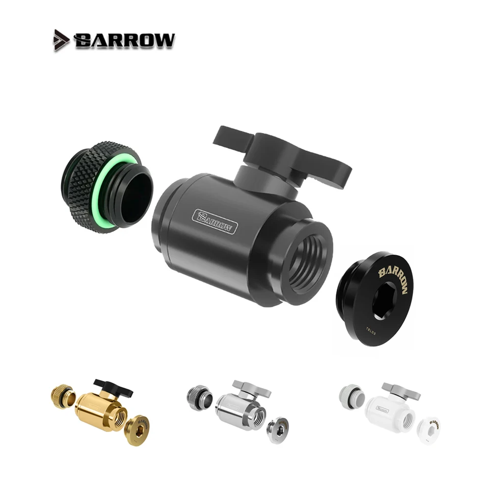 Spínač spínača s prepínačom vodného ventilu Barrow+Plug+samec k mužstvu Dvojité vnútorné G1/4 Vodný konektor TLQFS-V1