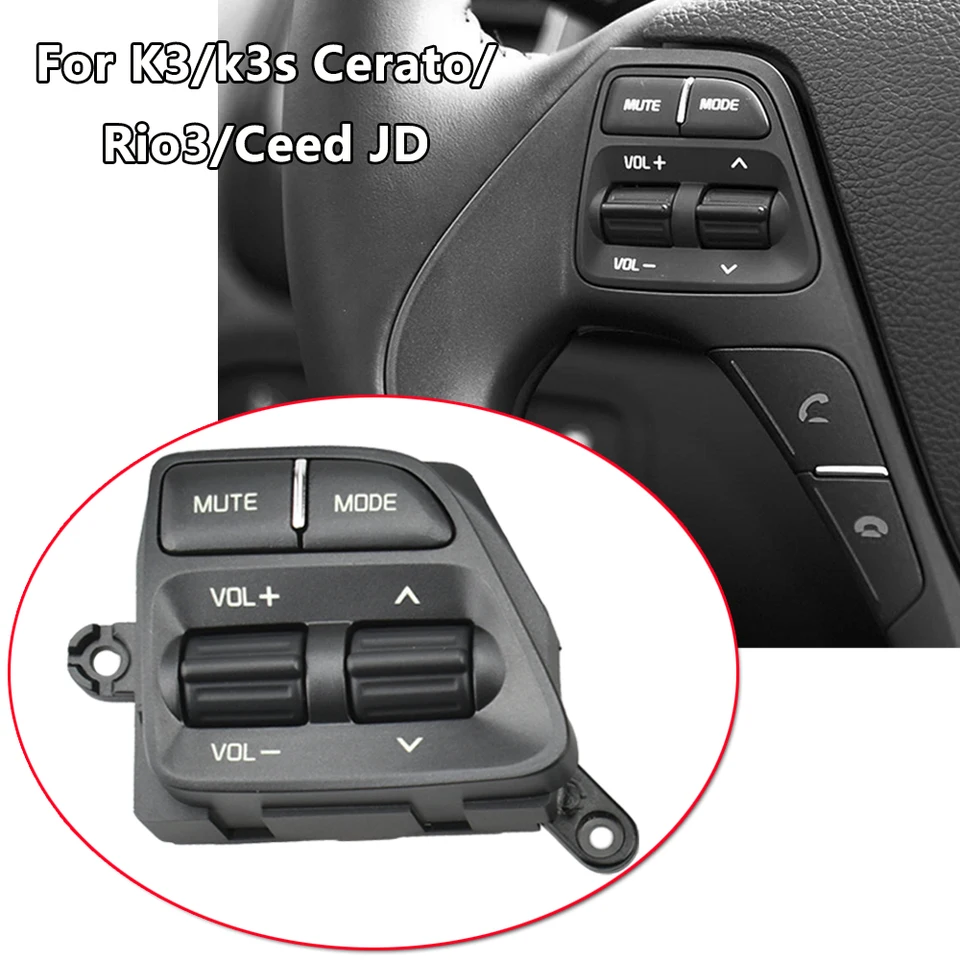 Spínač tlačidiel pre KIA K3 2014-2016 RIO 3 2014-2016 Cerato Classic 2017 CEED JD 2012-2014 Tlačidlá volantu oddelené na predaj