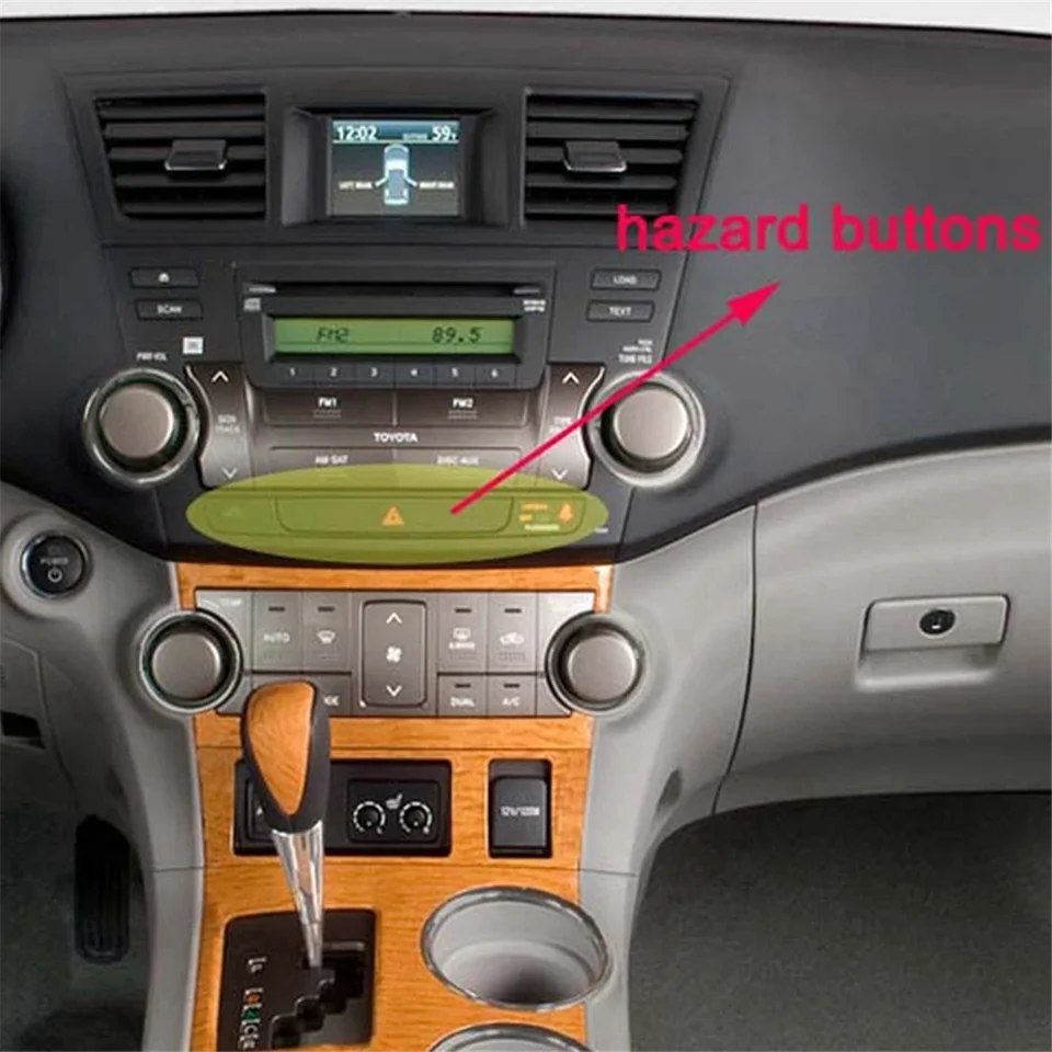 Spínač tlačidla na tlačidlo s nebezpečenstvom pre toyota Highlander 2007-2014 Výstražná výstraž