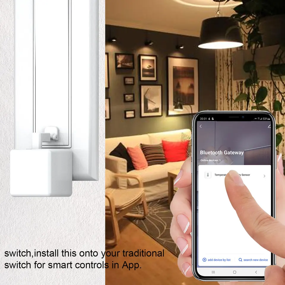 Spínač tlačidla Smart Control Ovládanie prstami diaľkovým ovládaním prstov vhodný na použitie bezdrôtovej aplikácie alebo ovládacieho prvku časovača
